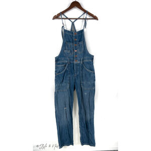 Pilcro Anthropologie Painter Denim Distressed Overalls Cotton Boho Size 26